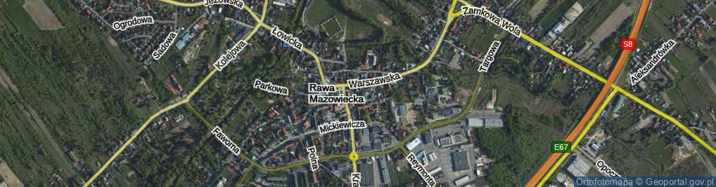 Zdjęcie satelitarne Mazowiecka ul.